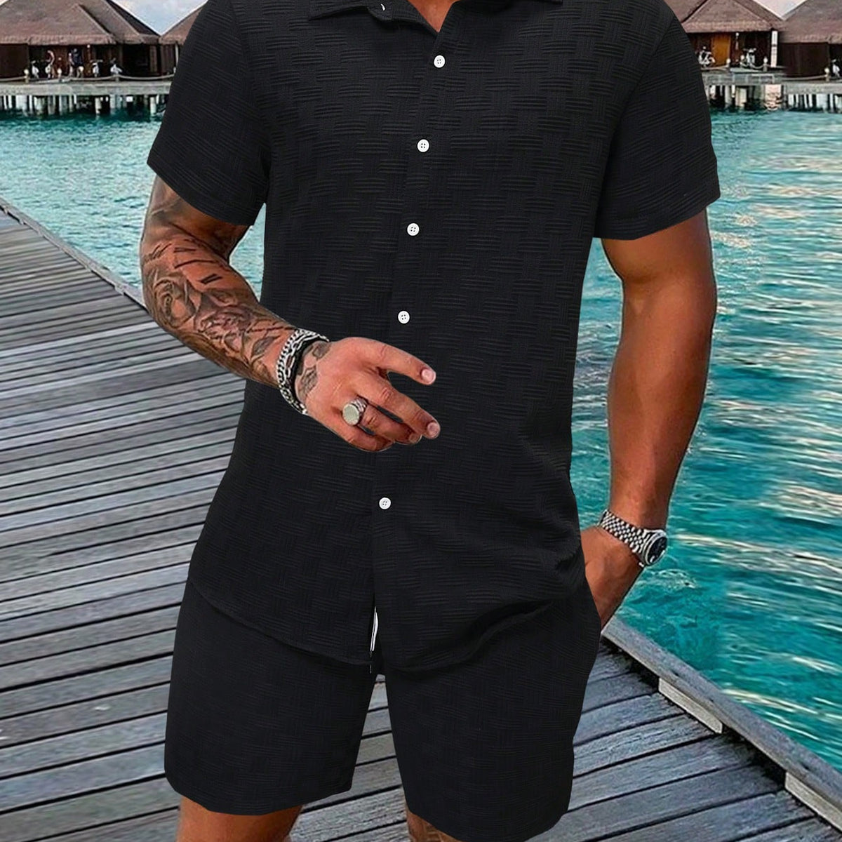 VM – Herenset Zomer met Overhemd en Shorts