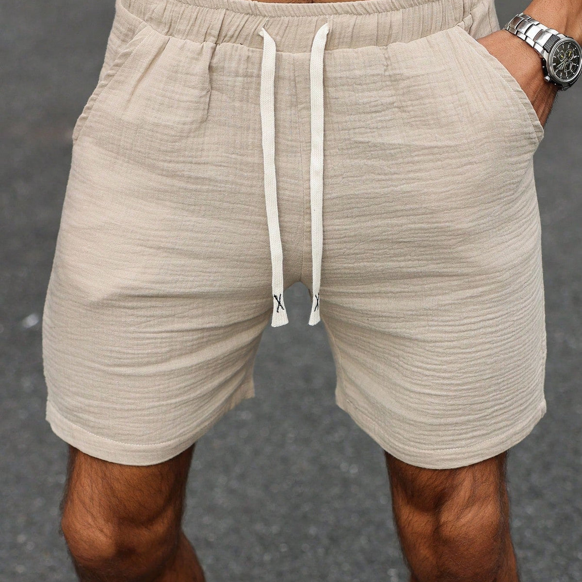 VM – Heren Katoenen Short met Trekkoord – Licht & Comfortabel voor de Zomer