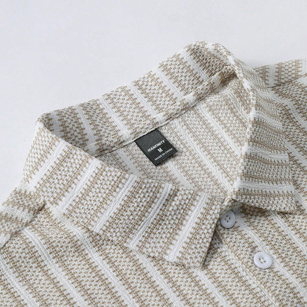 VM – Geribbeld Heren Poloshirt met Luxe Details