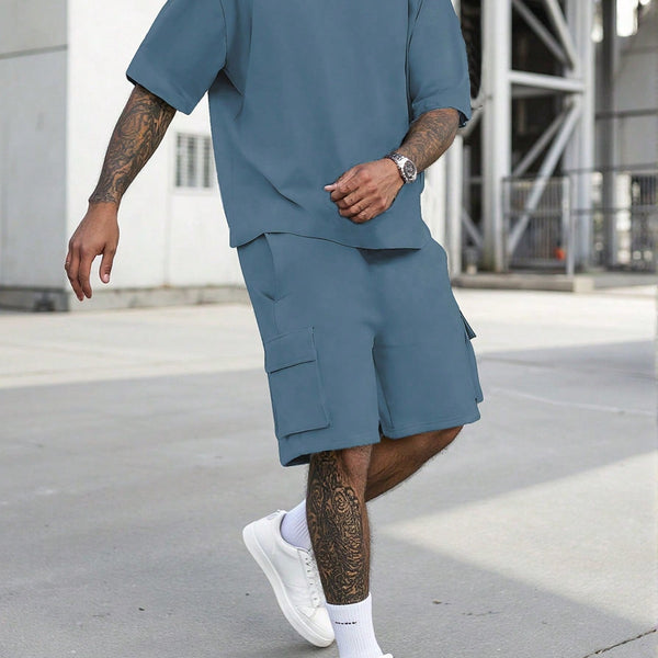 VM – Heren Lounge Set met T-shirt & Shorts – Casual Comfort voor Elke Dag