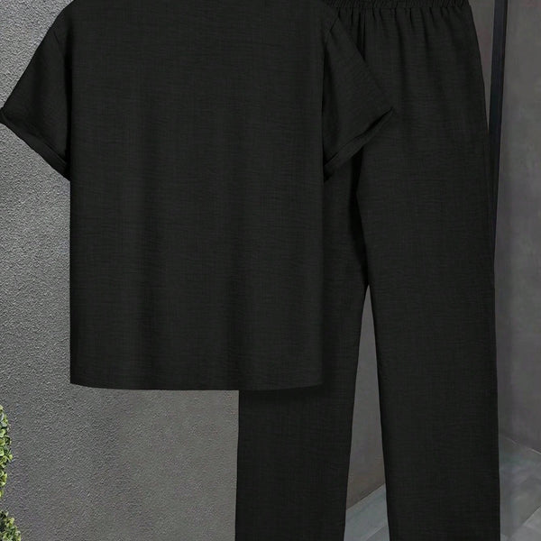 VM – Heren Set met Korte Mouwen & Lange Broek – Stijlvol & Losvallend