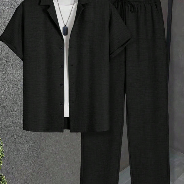 VM – Heren Set met Korte Mouwen & Lange Broek – Stijlvol & Losvallend