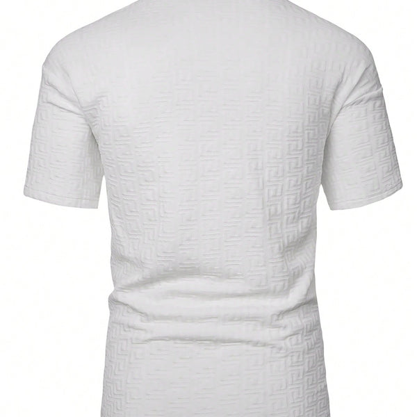 VM – Witte Zomerpolo Heren met Geplisseerd Detail
