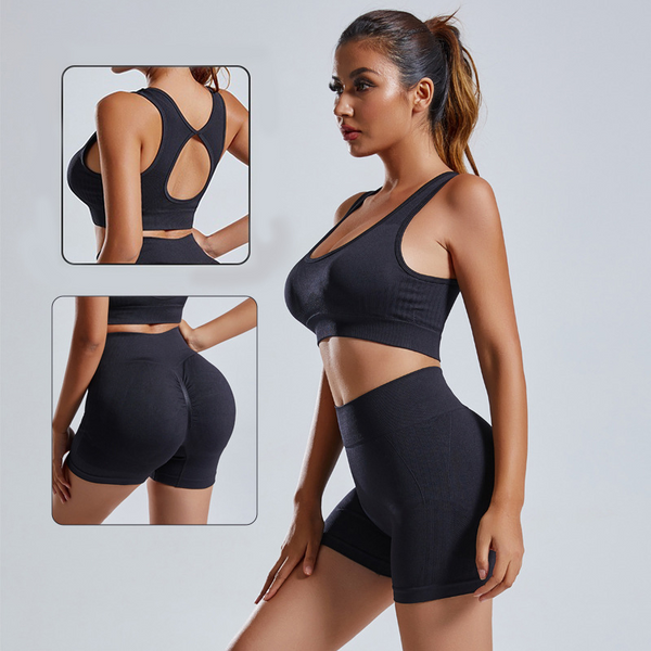 VM – Naadloze 2-Delige Yogaset met Hoge Taille