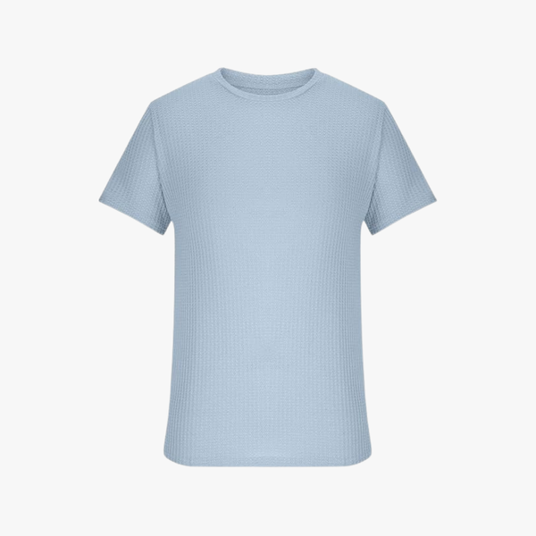 VM – Katoenen T-Shirt met Geweven Textuur en Regular Fit