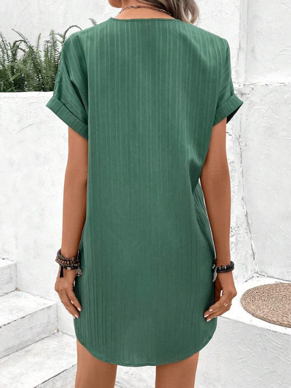 VM – Casual Zomerjurk met V-hals en Knoopdetails – Dames