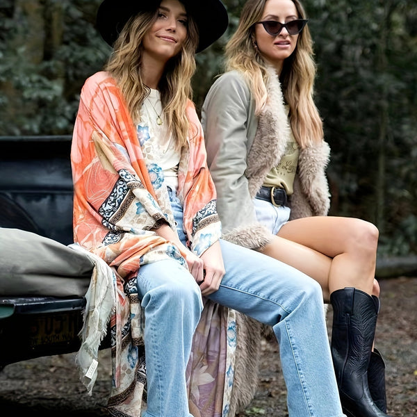 VM – Luchtige Kimono met Bloemenprint