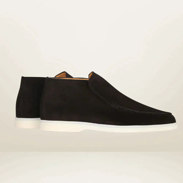 VM – Enkelhoge loafers met suède-look en minimalistische afwerking