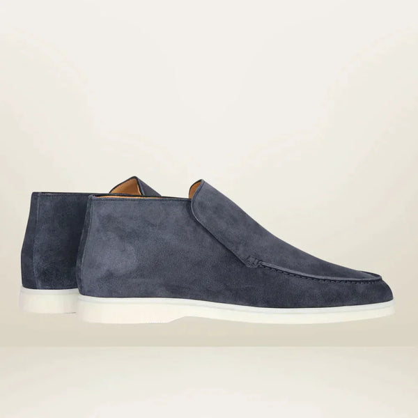 VM – Enkelhoge loafers met suède-look en minimalistische afwerking