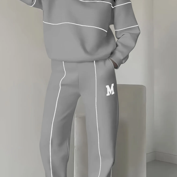 VM – Trendy Lounge Set met Letterdesign voor Dames