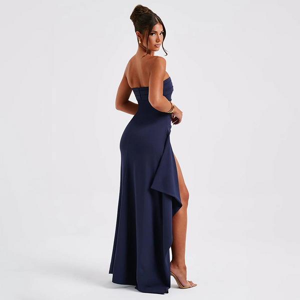VM – Strapless Lange Jurk met Elegante Split