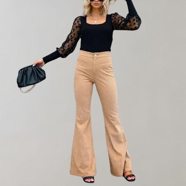 VM – Corduroy Uitlopende Broek voor Dames