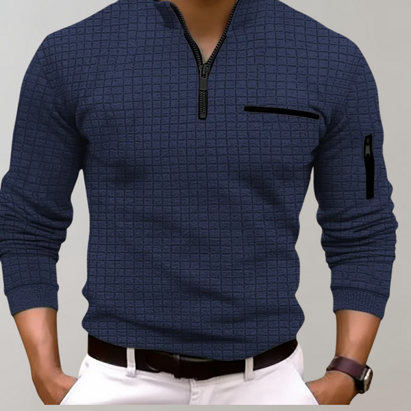 VM – Polo Shirt met Lange Mouw voor Heren