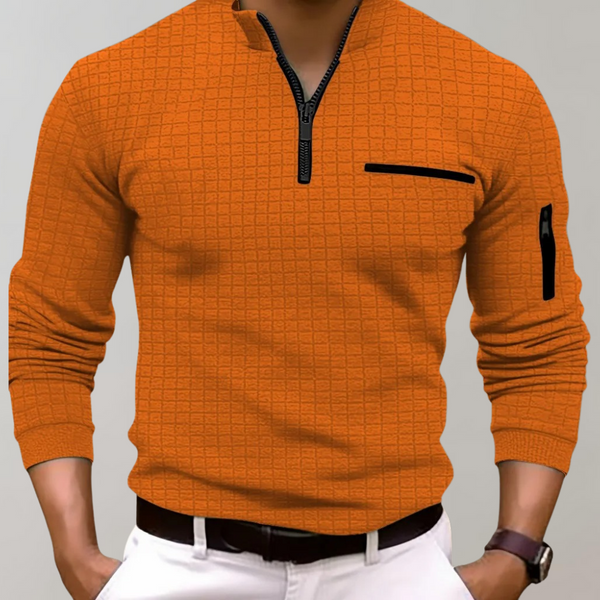 VM – Polo Shirt met Lange Mouw voor Heren