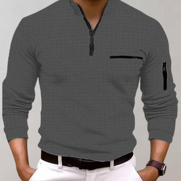 VM – Polo Shirt met Lange Mouw voor Heren