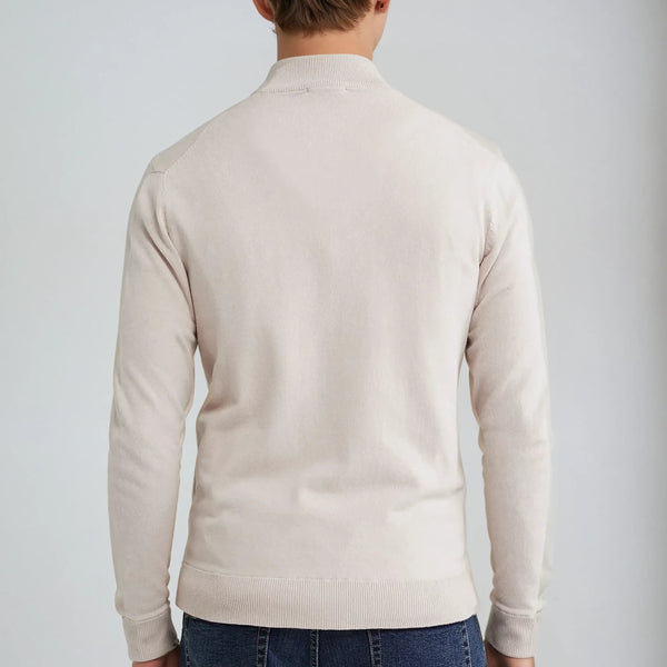 VM – Full Zip Sweater voor Heren – Beige