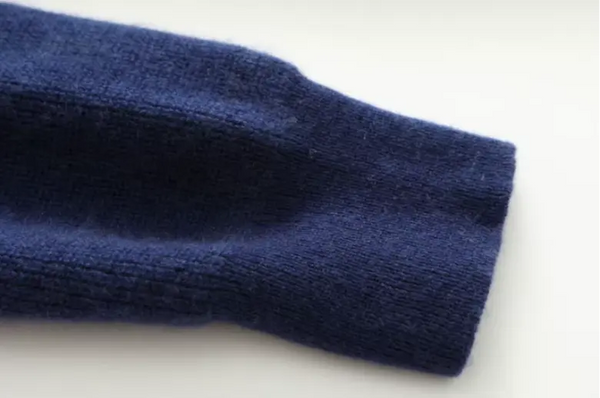 VM – Cashmere Zip Vest in Marineblauw