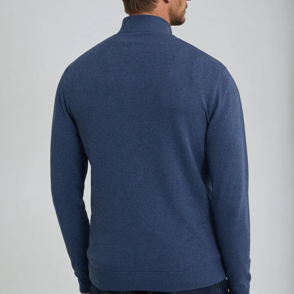 VM – Full Zip Sweater met Ritssluiting – Blauw