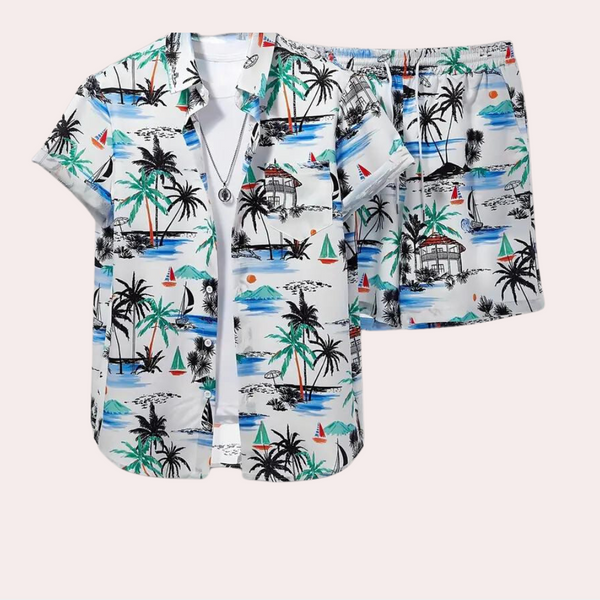 VM – Tropische Tweedelige Zomerset voor Heren