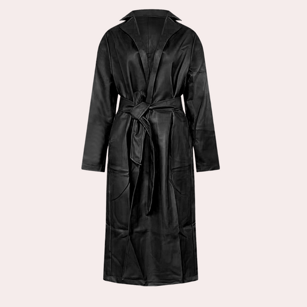VM – Klassieke Blazer met Lederlook voor Dames