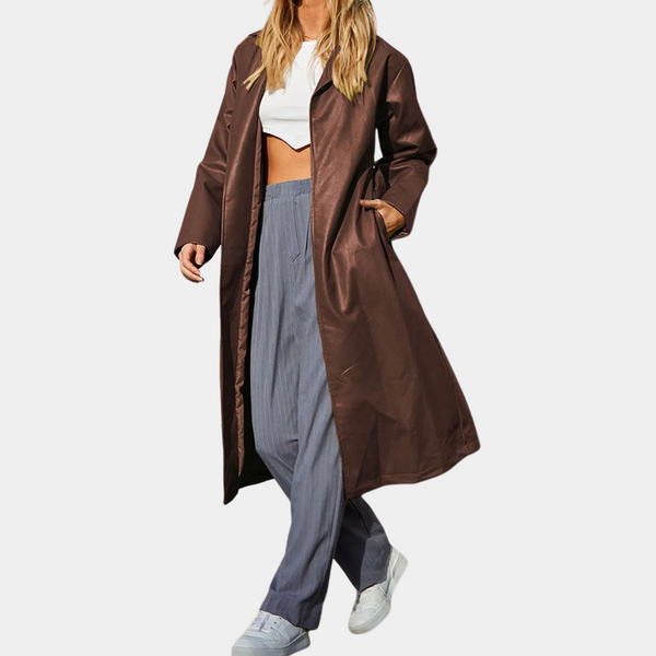 VM – Klassieke Blazer met Lederlook voor Dames