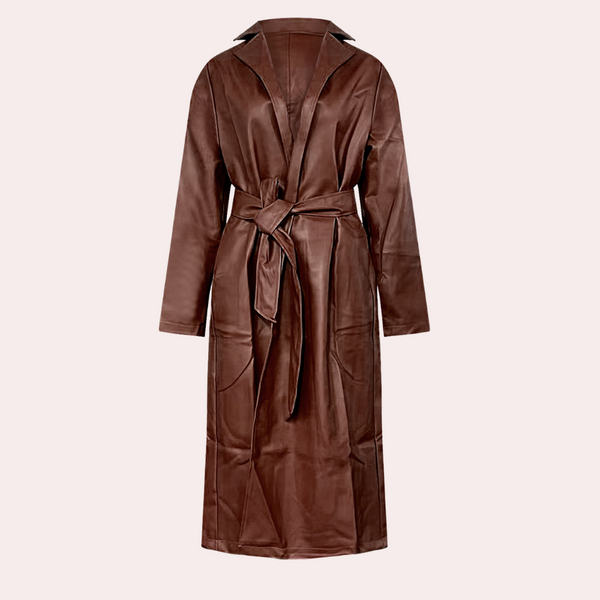 VM – Klassieke Blazer met Lederlook voor Dames