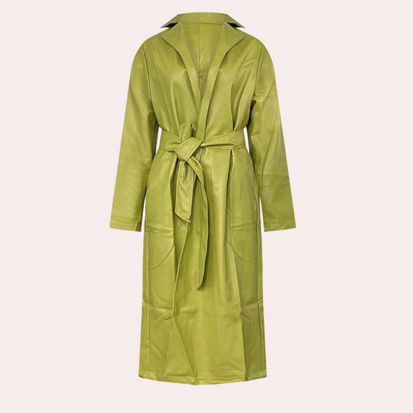 VM – Klassieke Blazer met Lederlook voor Dames