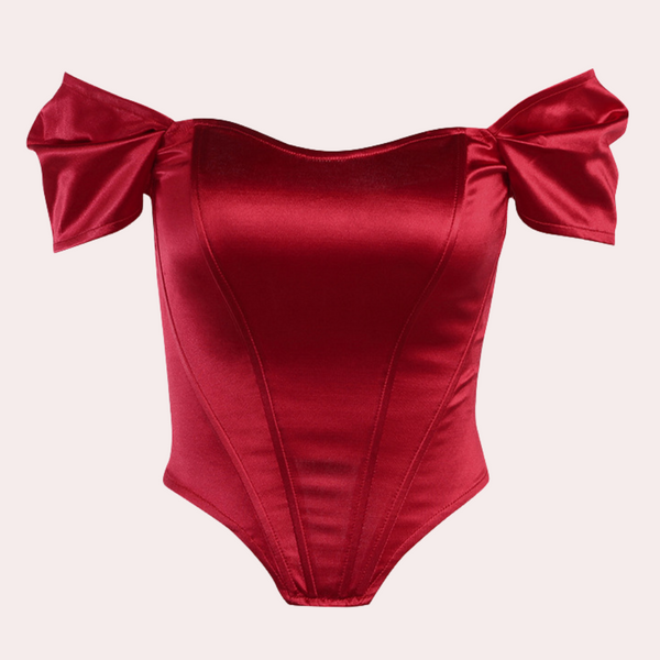 VM – Elegante Off-Shoulder Top met Korsetdetail