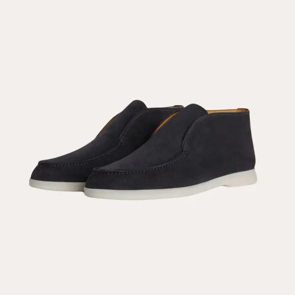 VM – Luxe Suède City Loafers van Kalfsleer – Navy Blauw