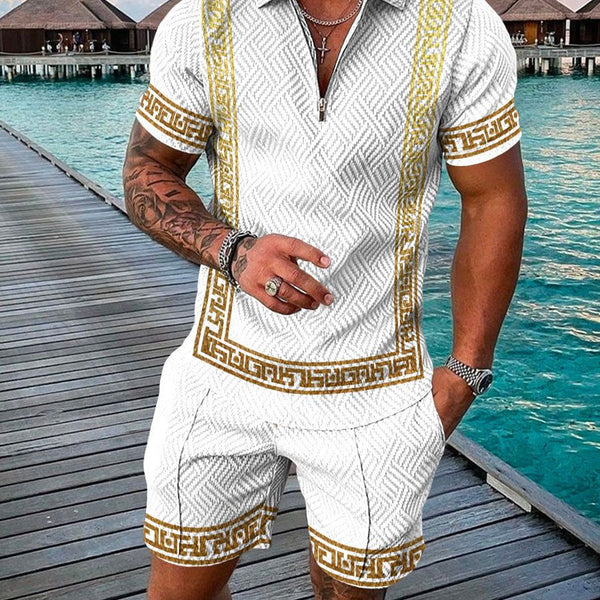 VM – Luxe Co-ord Set met Barok Details voor Heren