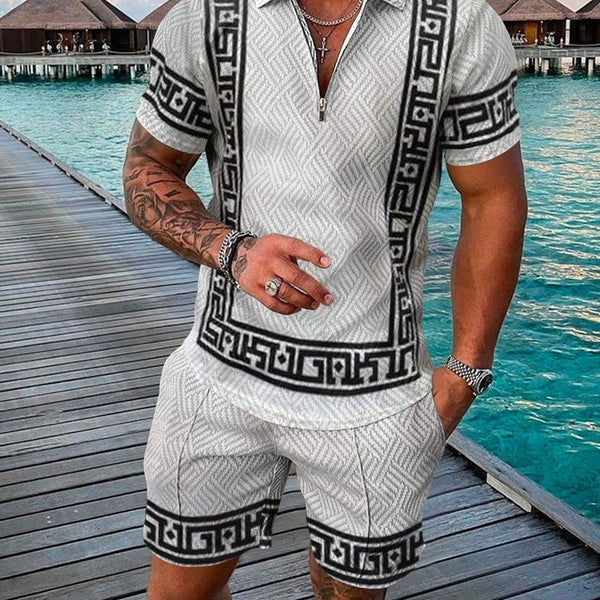 VM – Luxe Co-ord Set met Barok Details voor Heren