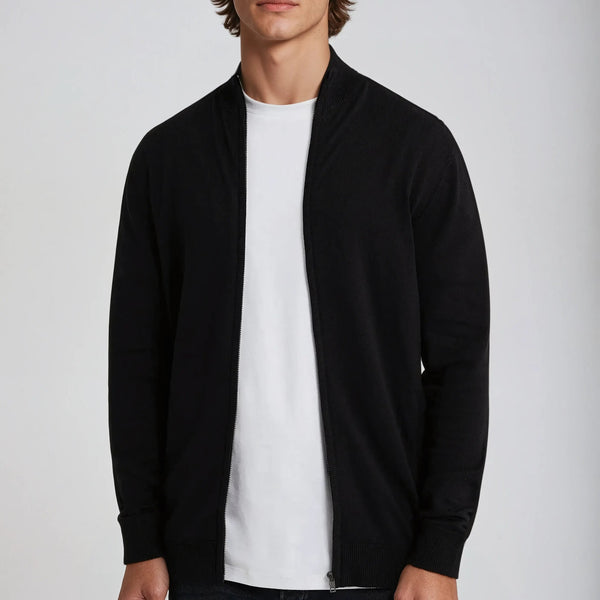 VM – Full Zip Sweater voor Heren – Zwart