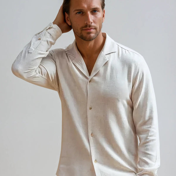 VM – Linnen Beach Overhemd Beige