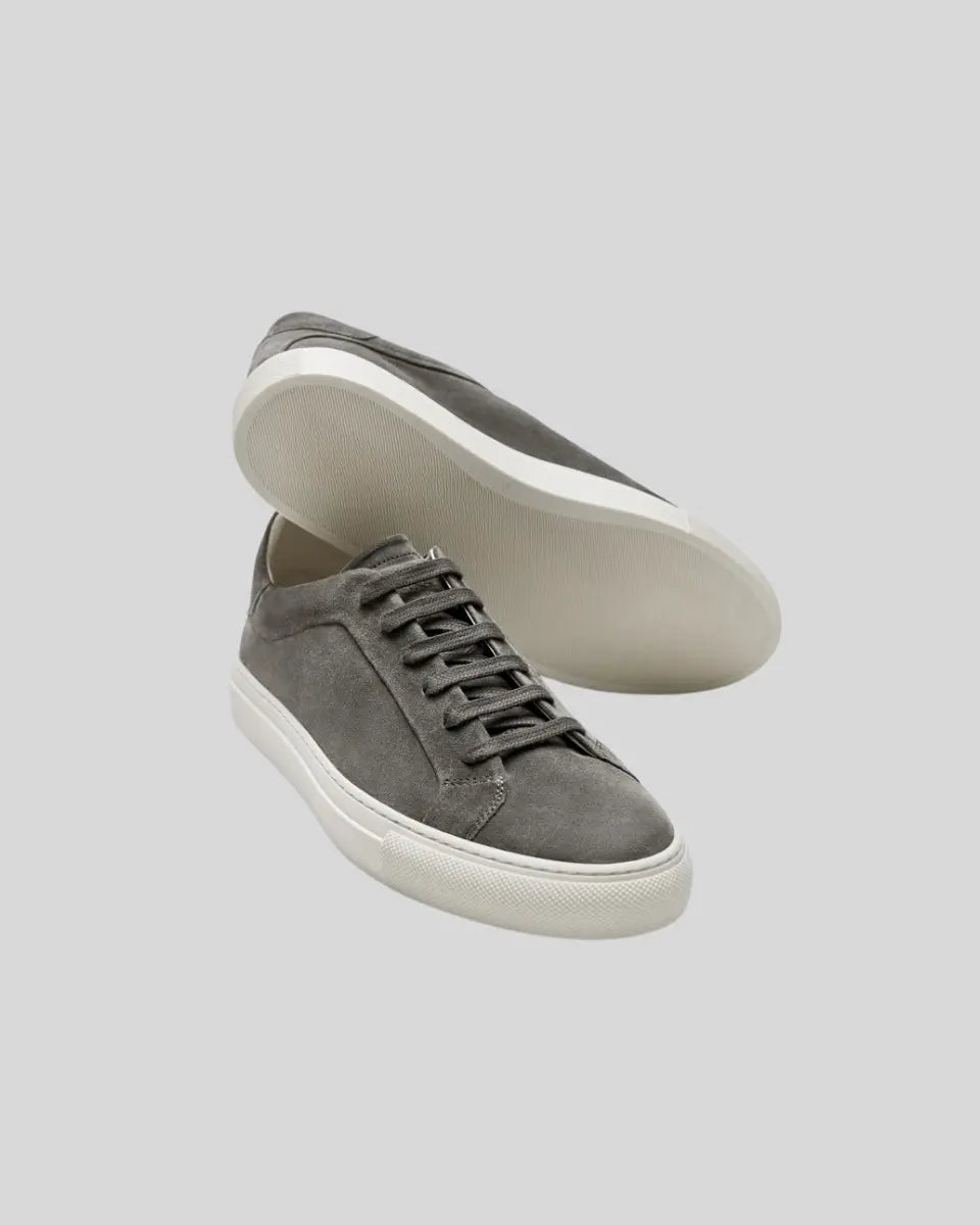 VM – Leren Oxford Sneakers voor Heren – Donkergrijs