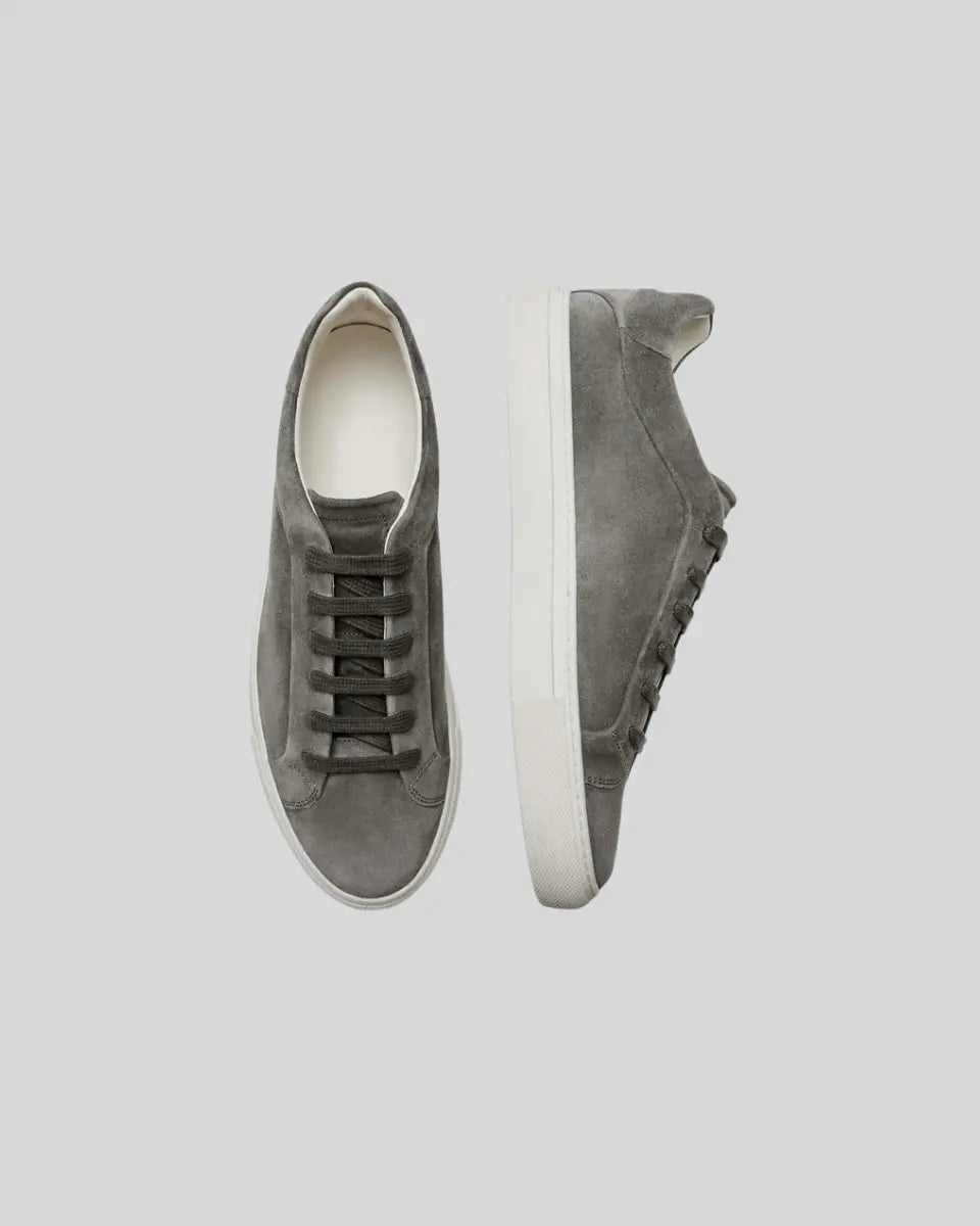 VM – Leren Oxford Sneakers voor Heren – Donkergrijs