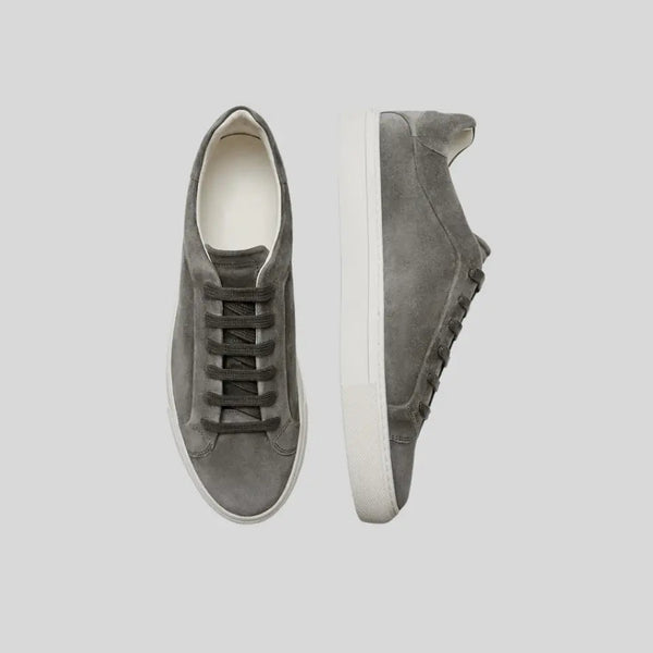 VM – Leren Oxford Sneakers voor Heren – Donkergrijs