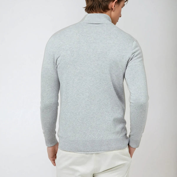 VM – Essential Half Zip Sweater voor Heren – Lichtgrijs