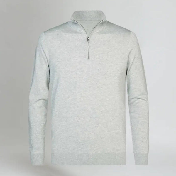 VM – Essential Half Zip Sweater voor Heren – Lichtgrijs