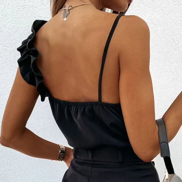 VM – Mouwloze Top met Ruches – Elegant & Luchtig