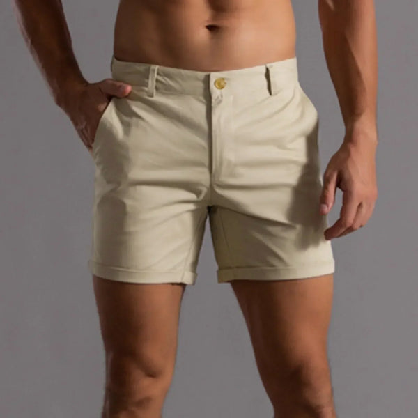 VM – Heren chino shorts met klassieke pasvorm