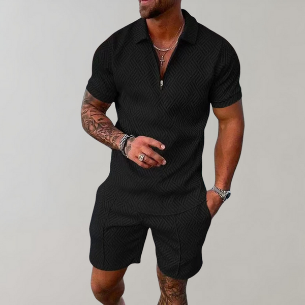 VM - Luchtige Zomer Set Heren met Polo en Korte Broek