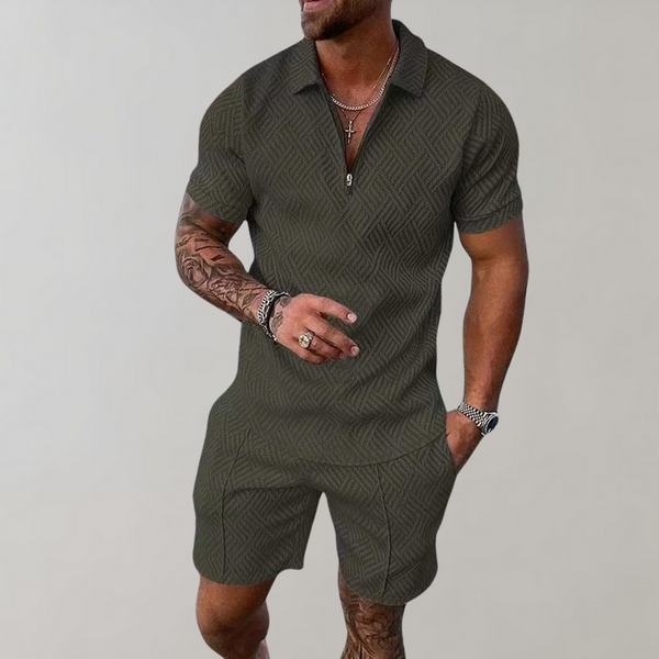 VM - Luchtige Zomer Set Heren met Polo en Korte Broek