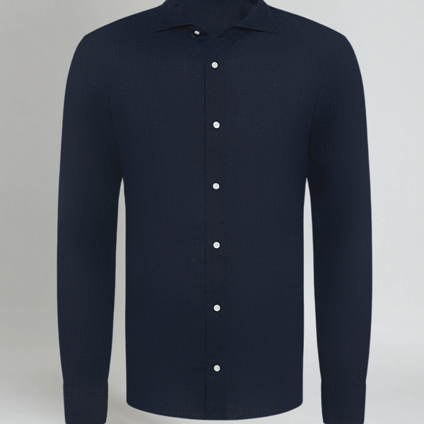 VM – Linnen Overhemd Marineblauw