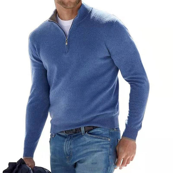 VM – Heren V-hals pullover van zachte katoenmix