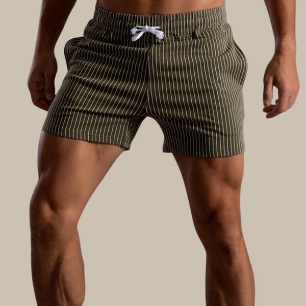 VM – Ribstof Zwemshorts met Retro Pasvorm voor Heren