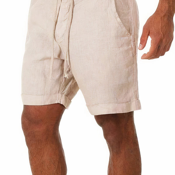 VM – Heren linnen short met moderne pasvorm