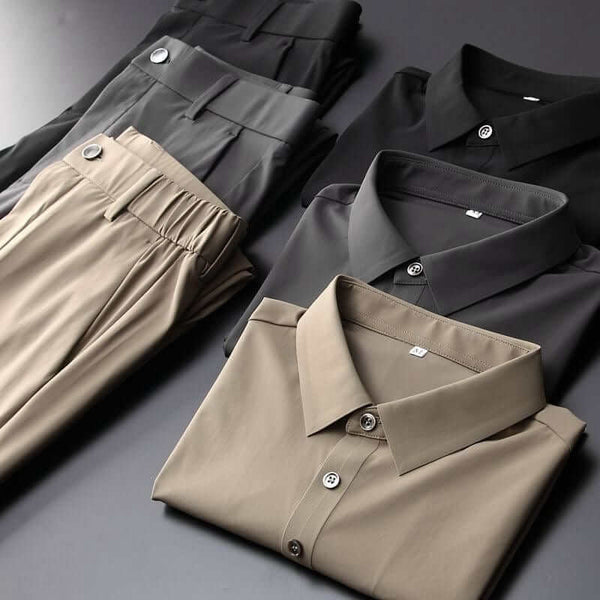 VM – Elegante Co-ord Set met Polo en Broek voor Heren