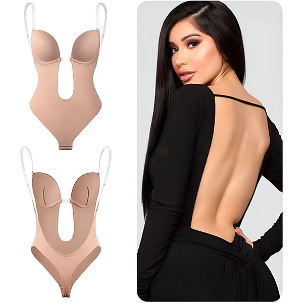 VM – Figuurcorrigerende Bodysuit met Open Rug voor Dames