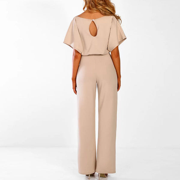 VM – Elegante Jumpsuit met Flatterende Pasvorm en Lace-Up Detail