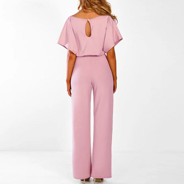 VM – Elegante Jumpsuit met Flatterende Pasvorm en Lace-Up Detail